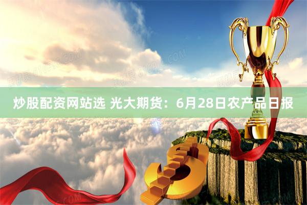 炒股配资网站选 光大期货：6月28日农产品日报